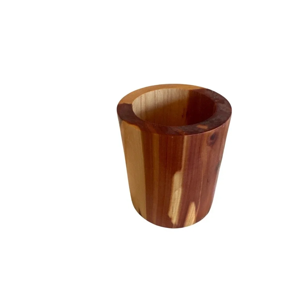 Great Smoky Mountains Rustic Wooden Pencil Holder Souvenir Primitive